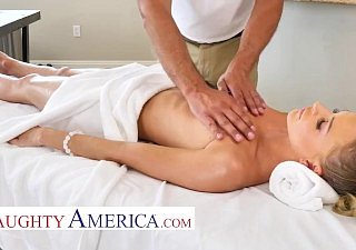Naughty America Emma Hix gets a massage and cock