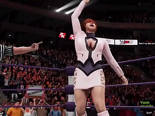 Cassandra graze Sophizia vs Shermie graze Ivy - Terribile finale !! - WWE2K19 - Waifu Wrestling