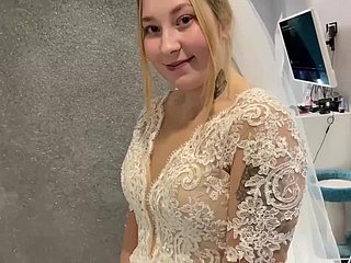 Russian seconded team of two could not resist with the addition of fucked right on touching a wedding dress.